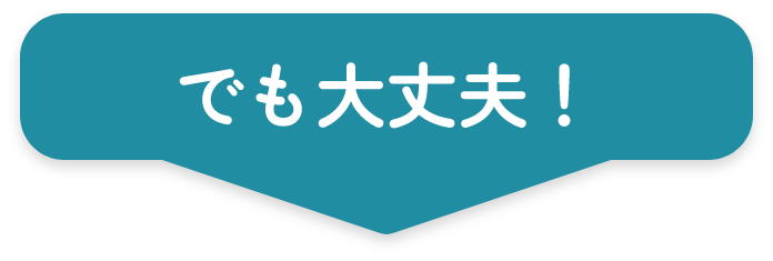 でも大丈夫！